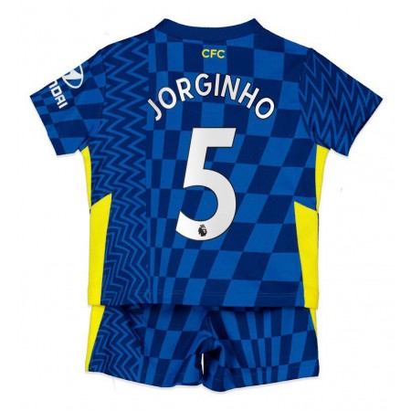 Billiga Fotbollströjor Chelsea Jorginho 5 Barn Hemma tröja 2021/22 Kortärmad